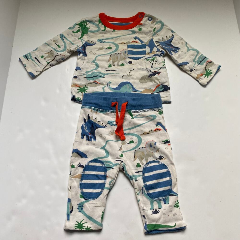 Baby Boden Dinosaur Reversible Long Sleeve Shirt & Pants Outfit